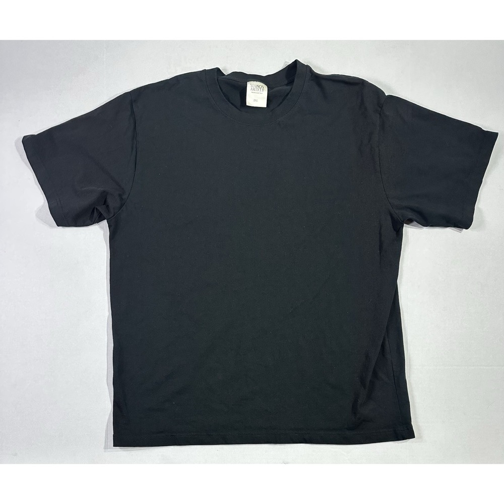 Maison Article Black T-Shirt 2XL Premium Essentials Crew Neck Tee Oversized Fit